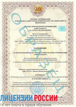 Образец разрешение Старая Русса Сертификат ISO/TS 16949